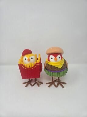 "Tater" & "Patty" Hamburger Featherly Friends Felt Bird